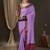 Lavender woven design zari  georgette kanjeevaram saree