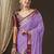 Lavender woven design zari  georgette kanjeevaram saree