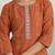 women ethnic motifs printed regular thread work kurta with trousers