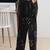 libas black printed straight kurta set