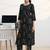 libas black printed straight kurta set