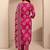 women floral printed regular thread work kurta with trousers & with dupatta