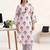 libas purple floral printed straight kurta set