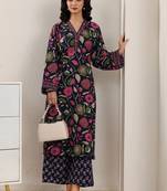 women floral printed regular kurta with palazzos