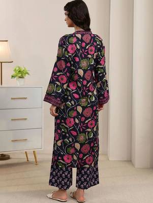 women floral printed regular kurta with palazzos 5