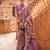 Mauve ethnic motifs zari banarasi saree