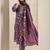 women floral printed regular thread work kurta with trousers & with dupatta