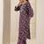 women floral printed regular thread work kurta with trousers & with dupatta