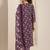 women floral printed regular thread work kurta with trousers & with dupatta