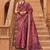 Magenta woven design silk blend banarasi saree