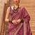 Magenta woven design silk blend banarasi saree