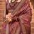 Magenta woven design silk blend banarasi saree