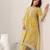 floral printed v-neck a-line kurta with trousers