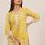 floral printed v-neck a-line kurta with trousers