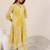 floral printed v-neck a-line kurta with trousers