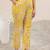 floral printed v-neck a-line kurta with trousers