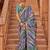 Lavender warli jaali silk blend banarasi saree