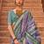 Lavender warli jaali silk blend banarasi saree