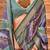 Lavender warli jaali silk blend banarasi saree