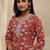 women floral printed regular thread work kurta with trousers & with dupatta