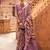 Mauve ethnic motifs zari silk blend saree