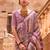 Mauve ethnic motifs zari silk blend saree