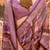 Mauve ethnic motifs zari silk blend saree