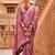 Pink ethnic motifs silk blend saree