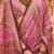 Pink ethnic motifs silk blend saree