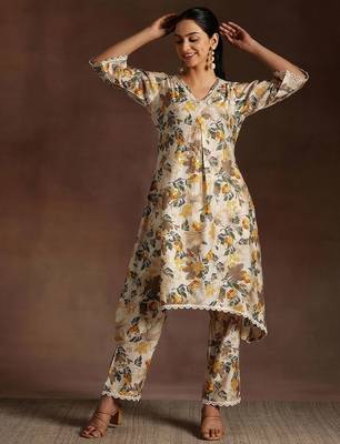 floral printed kurta with trouser 1