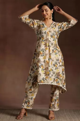 floral printed kurta with trouser
