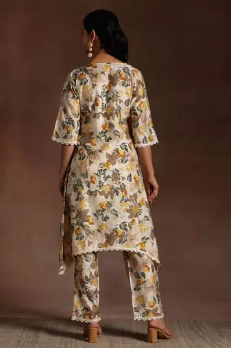 floral printed kurta with trouser
