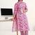 women floral printed regular cotton blend kurta with trousers & with dupatta