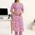 women floral printed regular cotton blend kurta with trousers & with dupatta