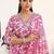 women floral printed regular cotton blend kurta with trousers & with dupatta