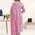 women floral printed regular cotton blend kurta with trousers & with dupatta
