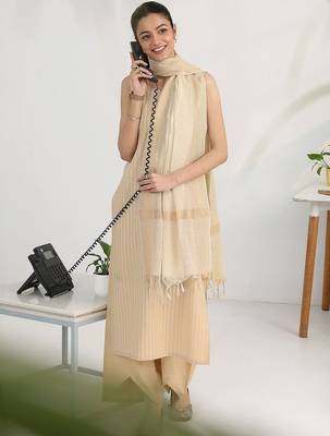 women regular kurta with palazzos & with dupatta 1