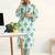 women printed regular cotton blend kurta with trousers