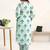 women printed regular cotton blend kurta with trousers