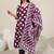 polka dot printed v-neck straight kurta with trouser & dupatta