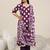 polka dot printed v-neck straight kurta with trouser & dupatta