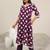 polka dot printed v-neck straight kurta with trouser & dupatta