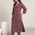 women ethnic motifs printed regular kurta with trousers