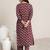women ethnic motifs printed regular kurta with trousers