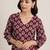 women ethnic motifs printed regular kurta with trousers