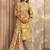 women ethnic motifs printed regular thread work kurta with trousers & with dupatta