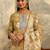 women ethnic motifs printed regular thread work kurta with trousers & with dupatta