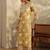 women ethnic motifs printed regular thread work kurta with trousers & with dupatta