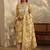 women ethnic motifs printed regular thread work kurta with trousers & with dupatta