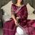 Burgundy women embellished embroidered saree